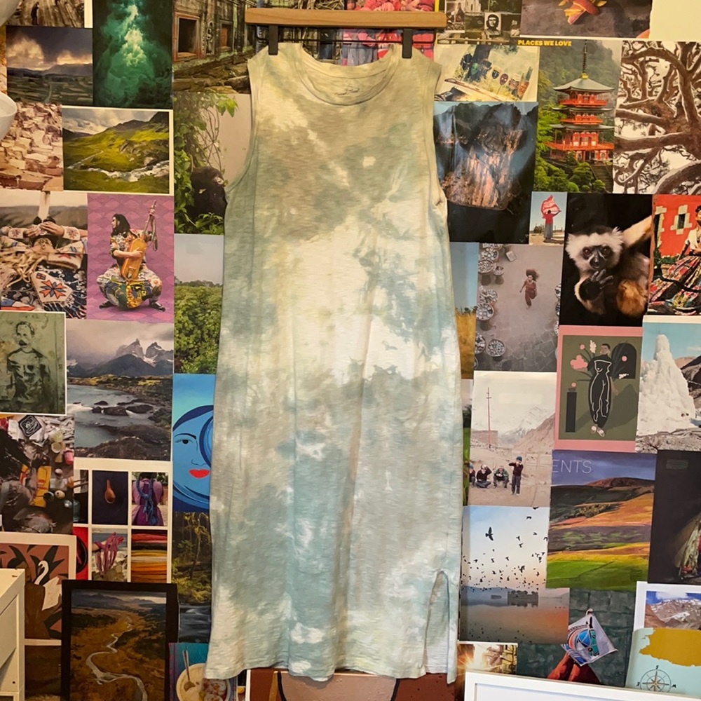 Bohemian hippie tie dye tank dress